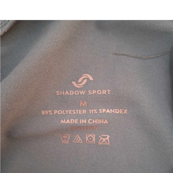 NEW! Shadow Sport Fitted Mock-Neck Zip Front Athletic Jacket, Light Sage Blue - Picture 6 of 10